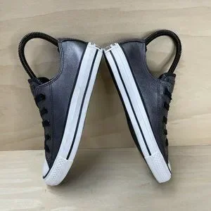 Converse Womens All Star Low Top Sneakers Metallic Slate Gray 544924C Size 6